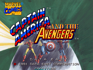 Captain America and The Avengers (Asia Rev 1.0) Title Screen